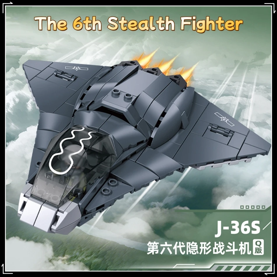 Sluban conjunto de blocos de construção militar, veículo de míssil balístico e lutador furtivo, modelo de tijolos, brinquedos educativos para crianças