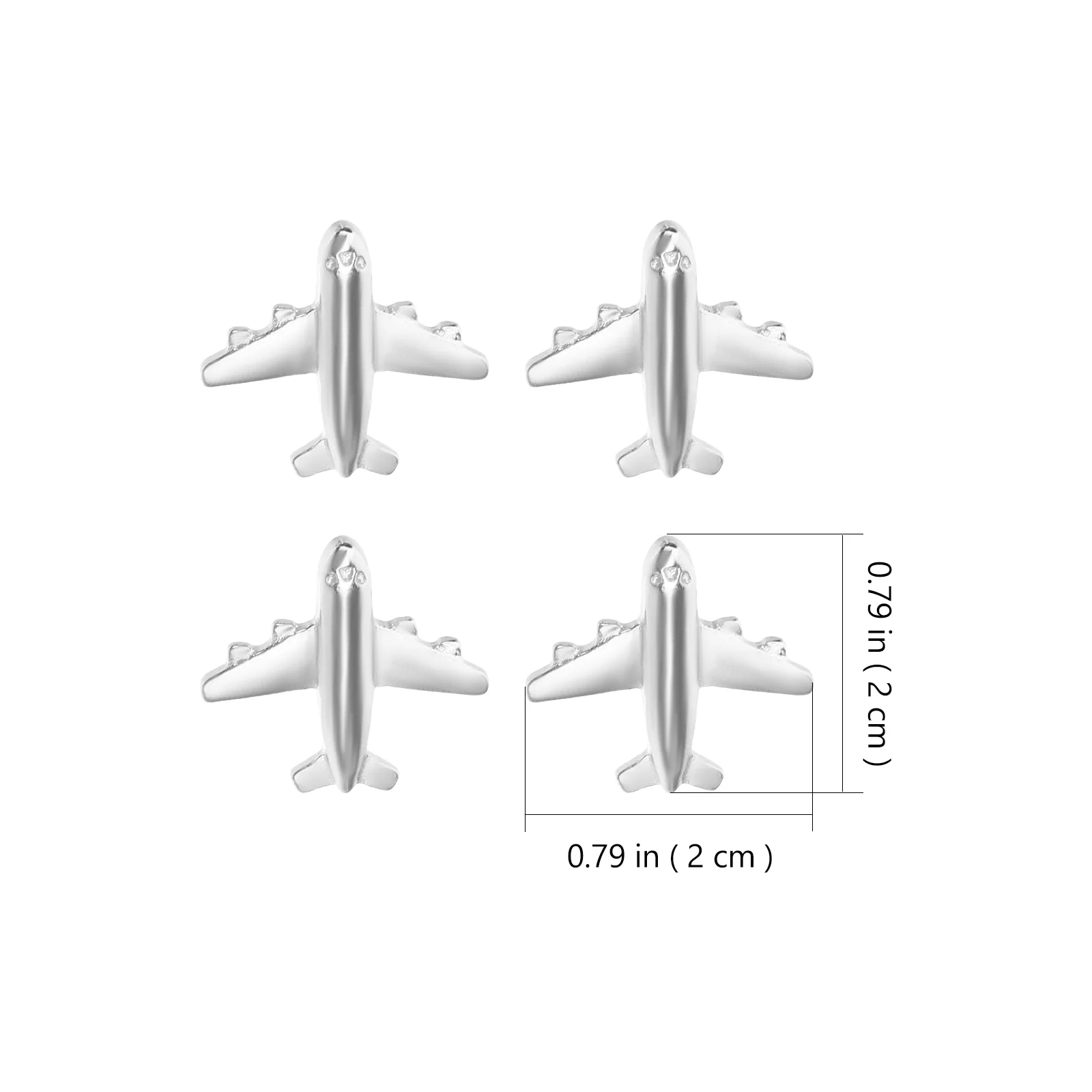 装飾的な飛行機のプッシュピン、コルクボードの装飾、親指の金属コルクボード、飛行機のピン、かわいい