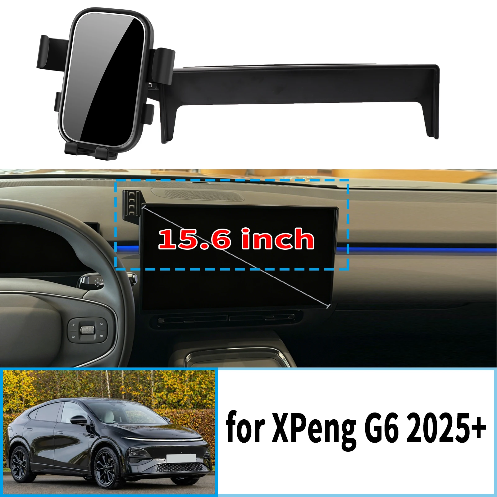 

for XPeng G6 2025 2026 2027 Stable Clip-On Phone Holder​​ Mount Screen Base No Vibration​ Car accessoires