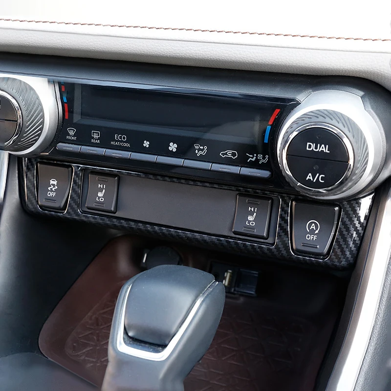 لتويوتا RAV4 XA50 2019 2020 2021 2022 2023 2024 2025 الهجين ABS سيارة التحكم المركزي مقعد الحرارة غطاء أزرار اكسسوارات الكسوة #6