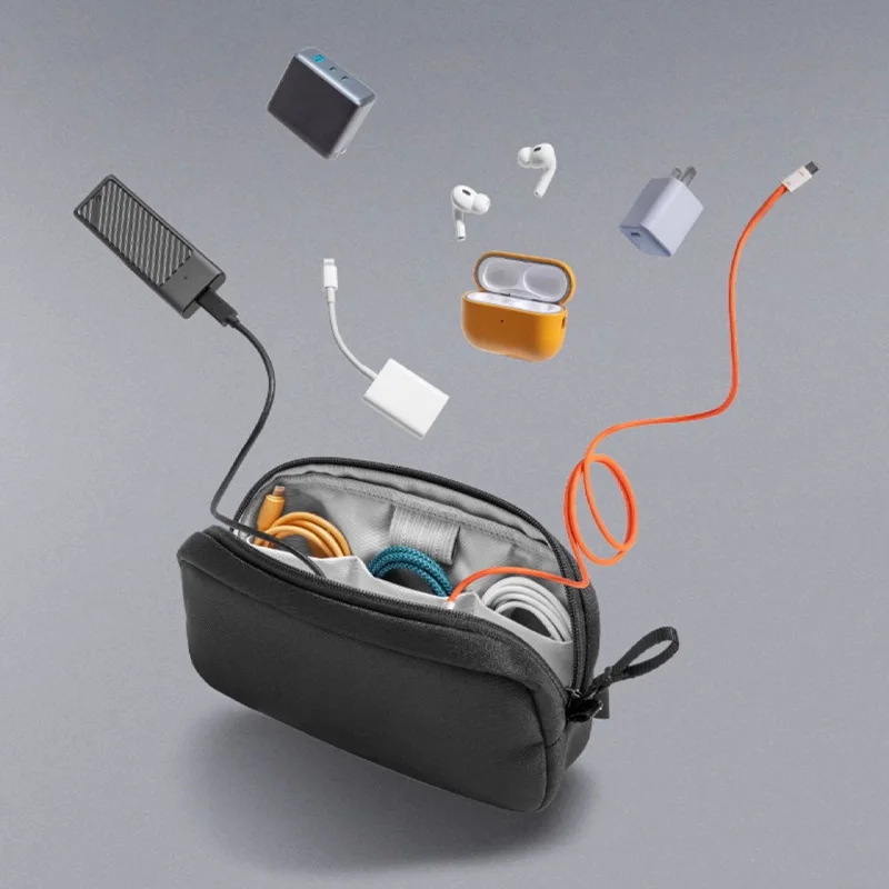 New Portable Wire USB Organizer Bag Travel Earphone Powerbank Data Lines Storage Pouch Large Capacity Mouse Cable Bag