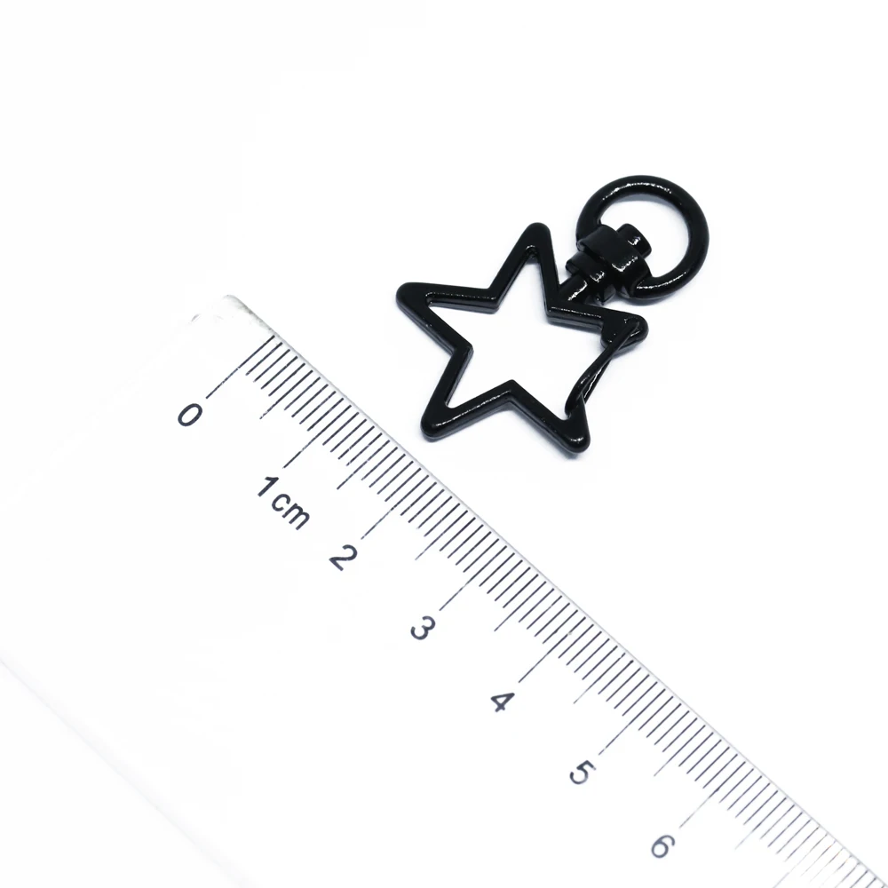 Colorful Star shape Keychains Lobster Clasps Hooks Key Chain Key Rings Spring Buckle for DIY Trinkets JewelryAccessories Finding