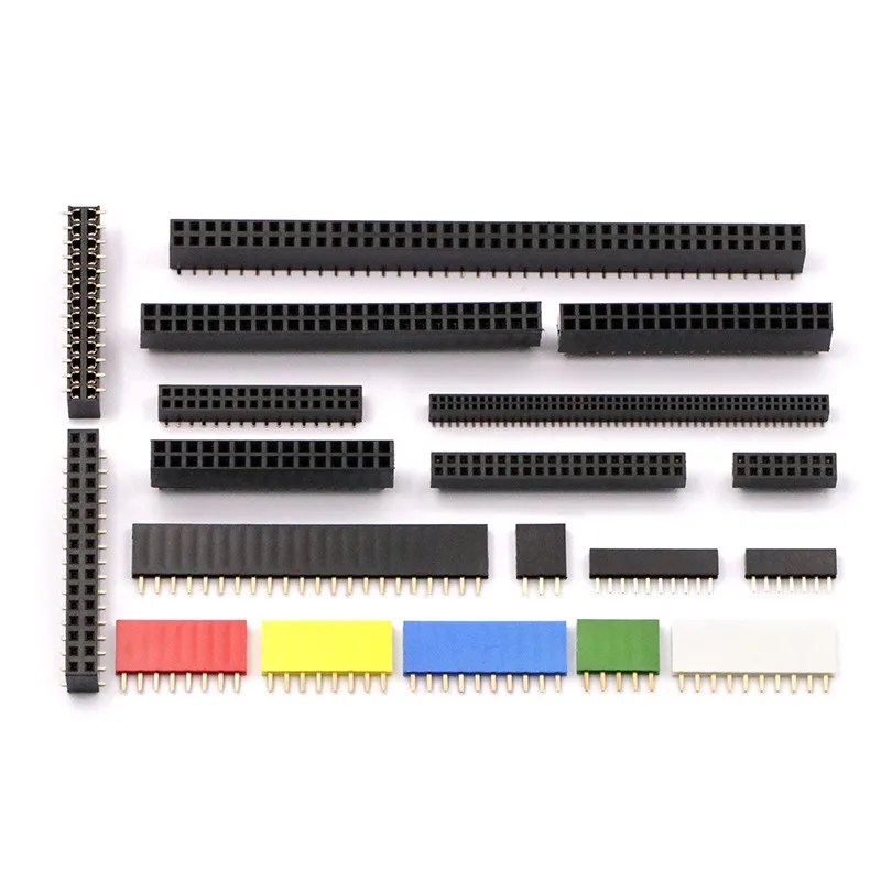 Single Row Female Double Row Female 2.54mm Row Pin Socket Pin 2.0 1 / 2 / 3 / 4 / 6 / 10-40p