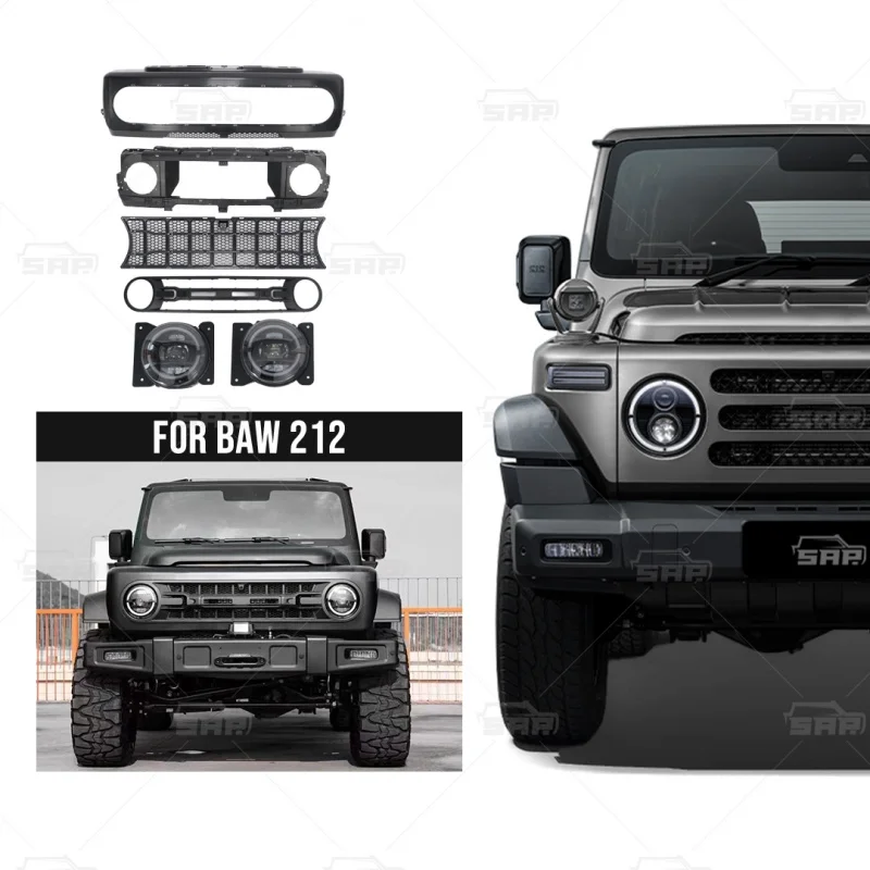 

Shamo Auto Part Car Exterior Accessories Modified Abs Car Front Bumper Grille Body Kits for Baw 212