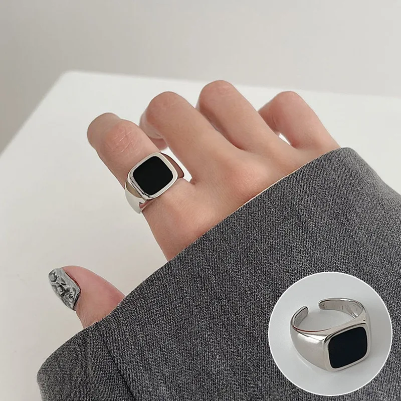 Women's Minimalist Handmade 925 Sterling Silver Big Stone Ring