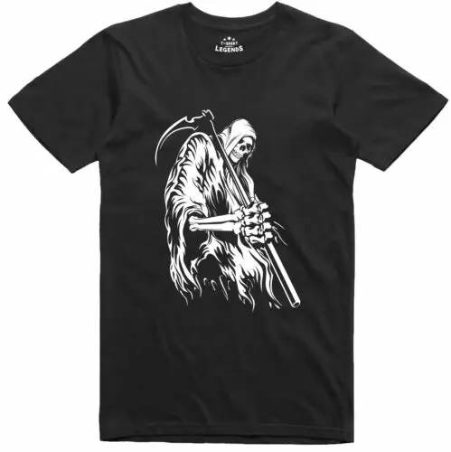 Grim Reaper Halloween Gothique Motif Imprimé 100% Coton