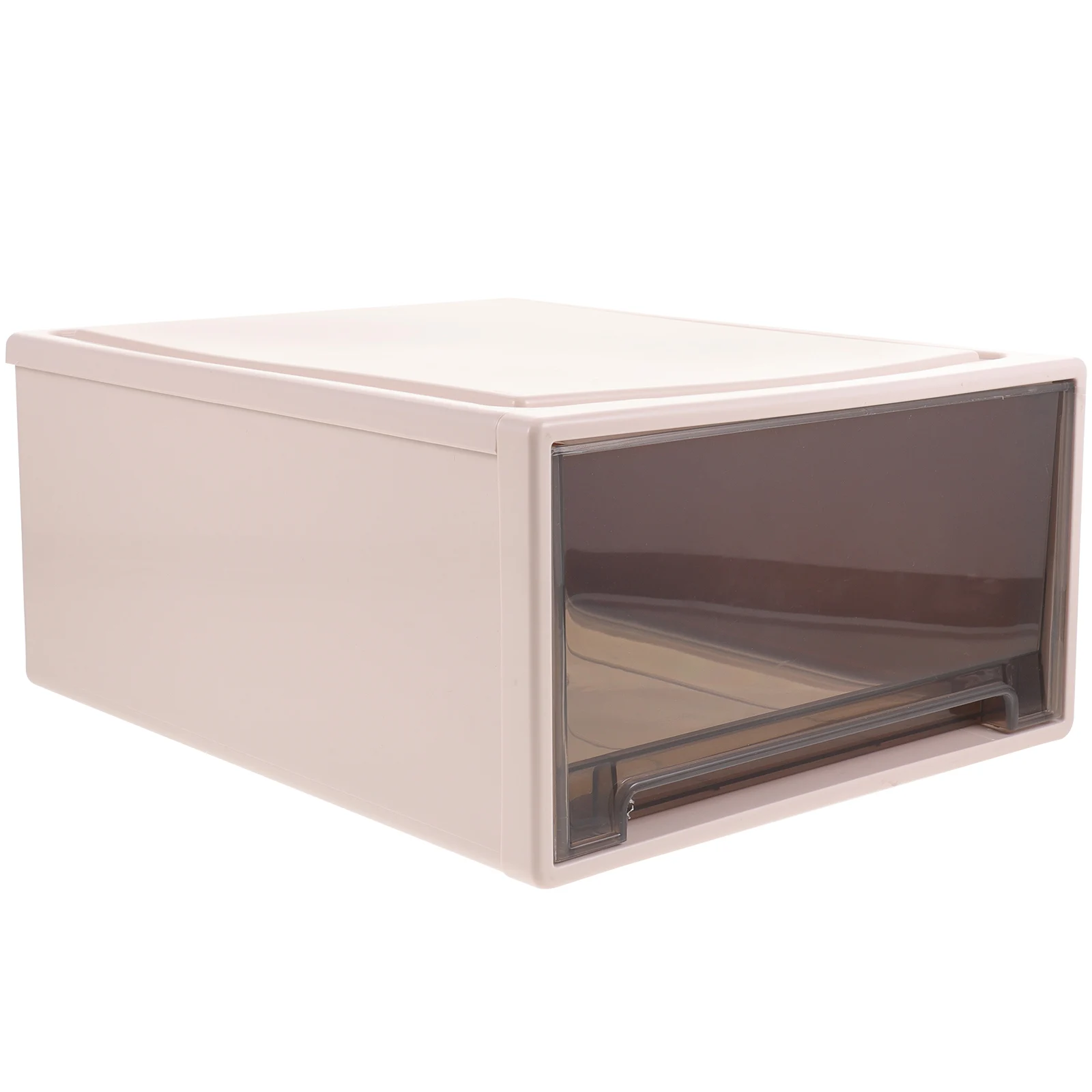 

1pc Large Capacity Plastic Storage Box Simple Clothes Organizer For Home Use Lightweight Sundries Container Closet