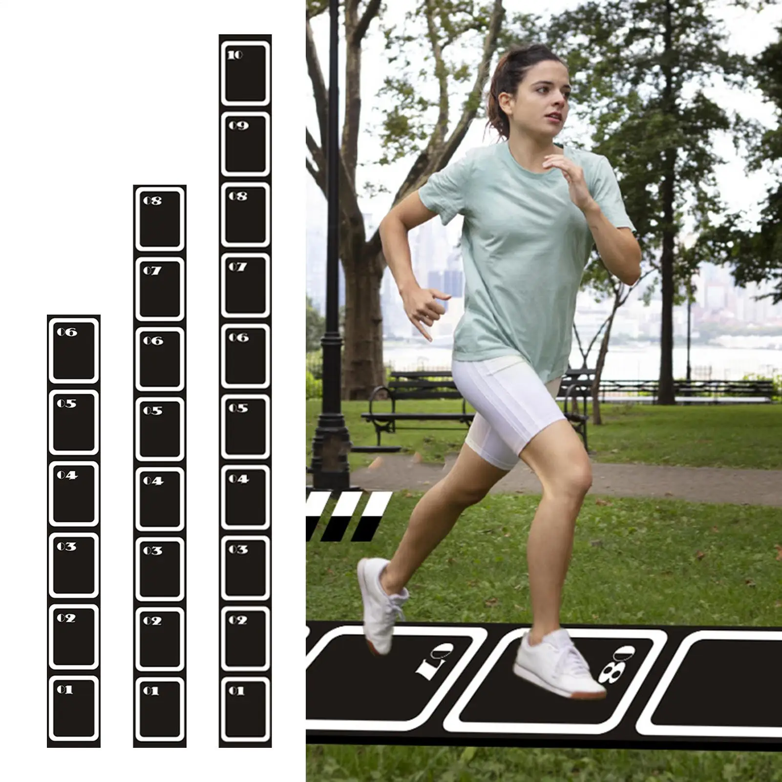 Behendigheidsladder Trainingsmat Staptraining Springrooster Antislip trainingsapparatuur voor voetbal Hardlopen Springen