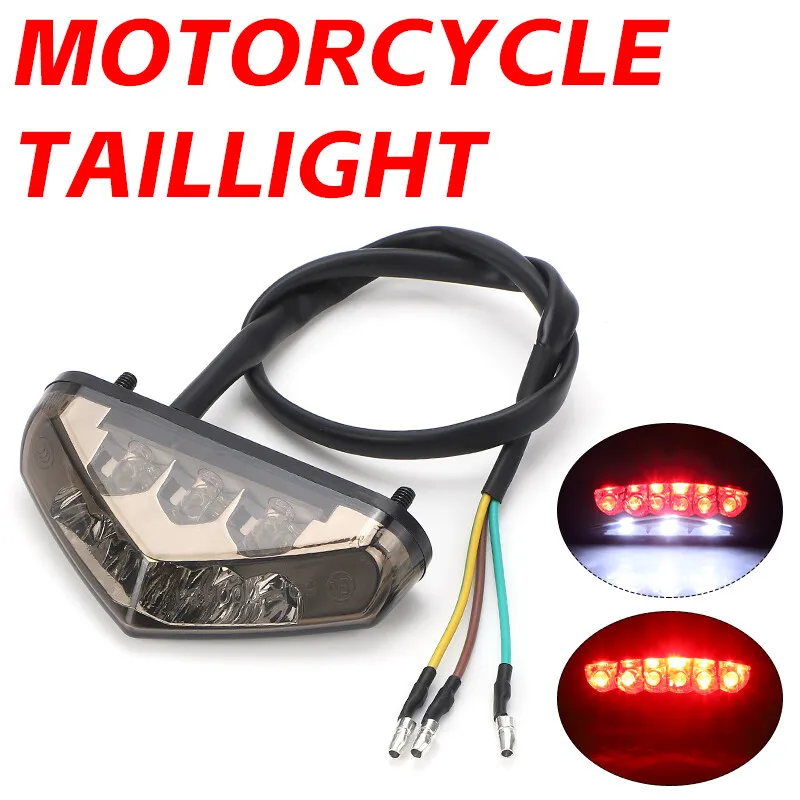 1pc Motorcycle Accessories LED Enduro Fender Lamp Stop Brake Light Rear Tail Light For Dirt Bike - view 2