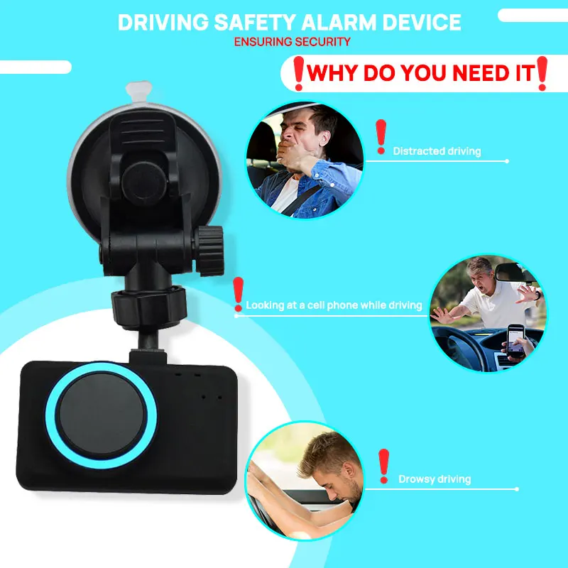 F16 Promemoria anti-sonno Allarme conducente Allarme unidirezionale per avviso di fatica per auto Deice 12V per Fiat Sicurezza di guida sveglia