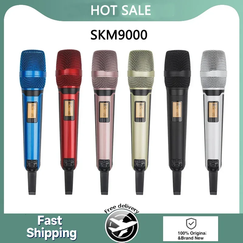 

New SKM9000 UHF Wireless Karaoke Microphone Home Studio Recording Rechargeable Dynamic Mic for Professional DJ Speaker Computer