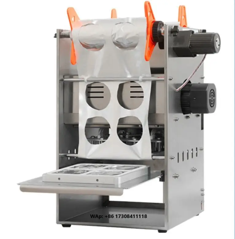 Semi Automatic Electric 4-Cup Sealing Machine Customizable Diameter for Beverage Film Packaging with Core Bearing Components