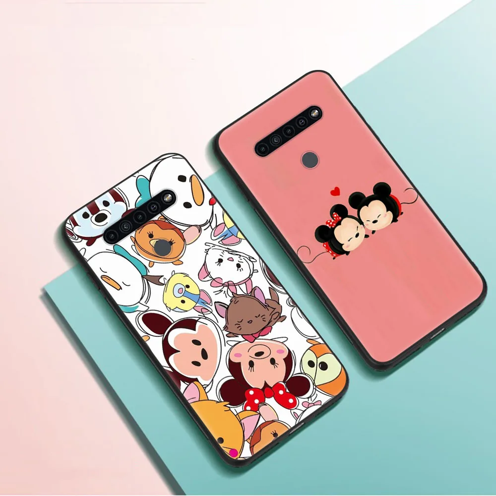 Casing pelindung hitam untuk Samsung A05 A05S A15 S24 FE Plus Ultra A24 A25 A35 A55 5G Mickey Mouse