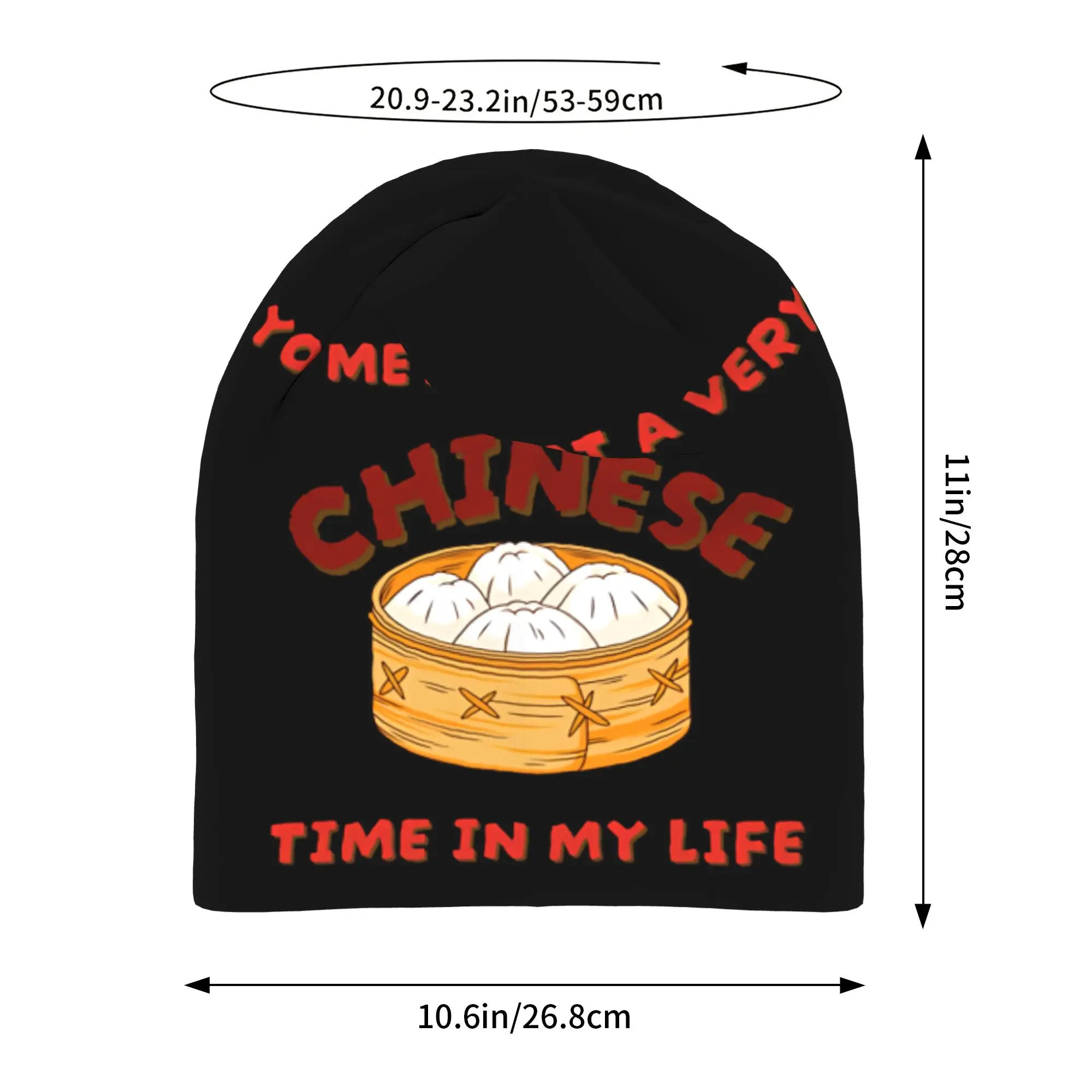 You Met Me At A Very Chinese Time In My Life Skull Cap Beanie Lightweight  Running Hat for Men Women