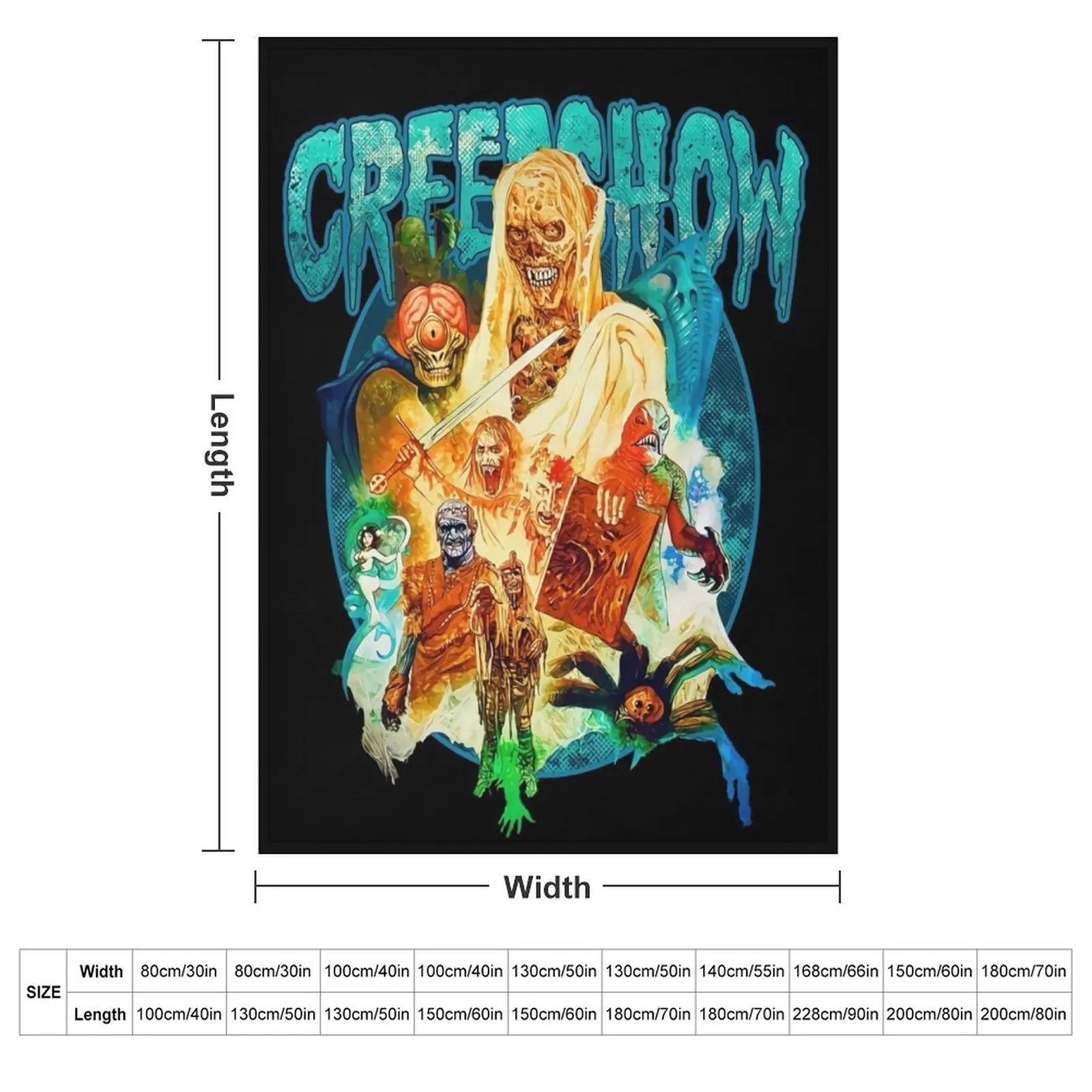 GLOW IN THE DARK CREEPSHOW Throw Blanket Cute Plaid Vintage Blankets