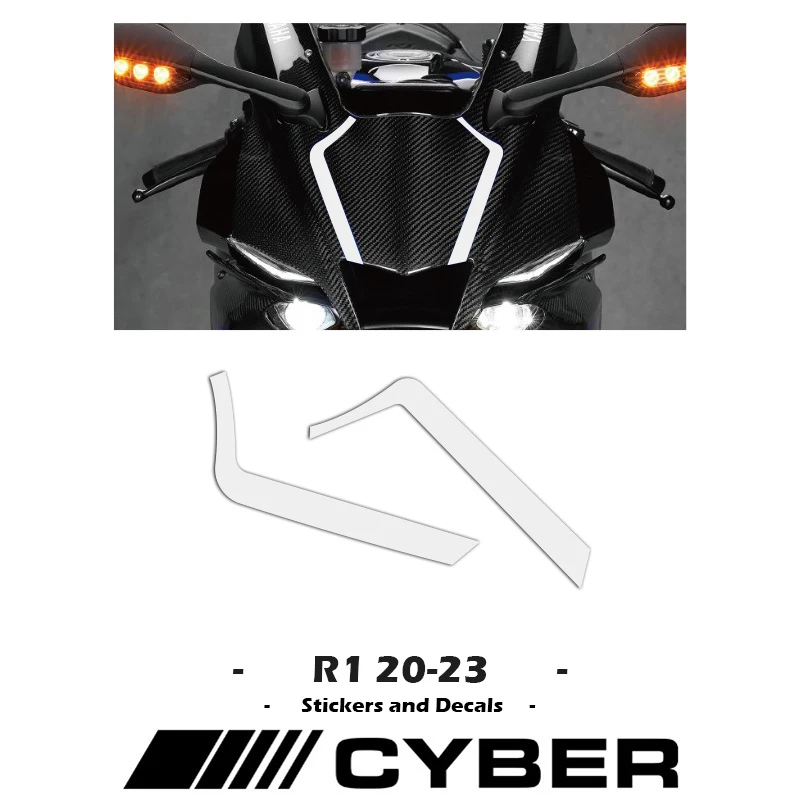 

For YAMAHA YZFR1 R1 2020-2023 New Sticker Decal 2020-2021-2022-2023 Motorcycle Front Fairing Shell Line Sticker Decal