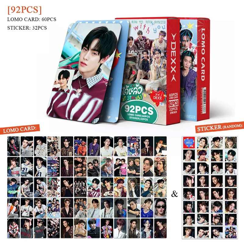DEXX Por トレカ 92PCS DEXX Thai BL Idol Photocards with Mini Stickers Set Tutor