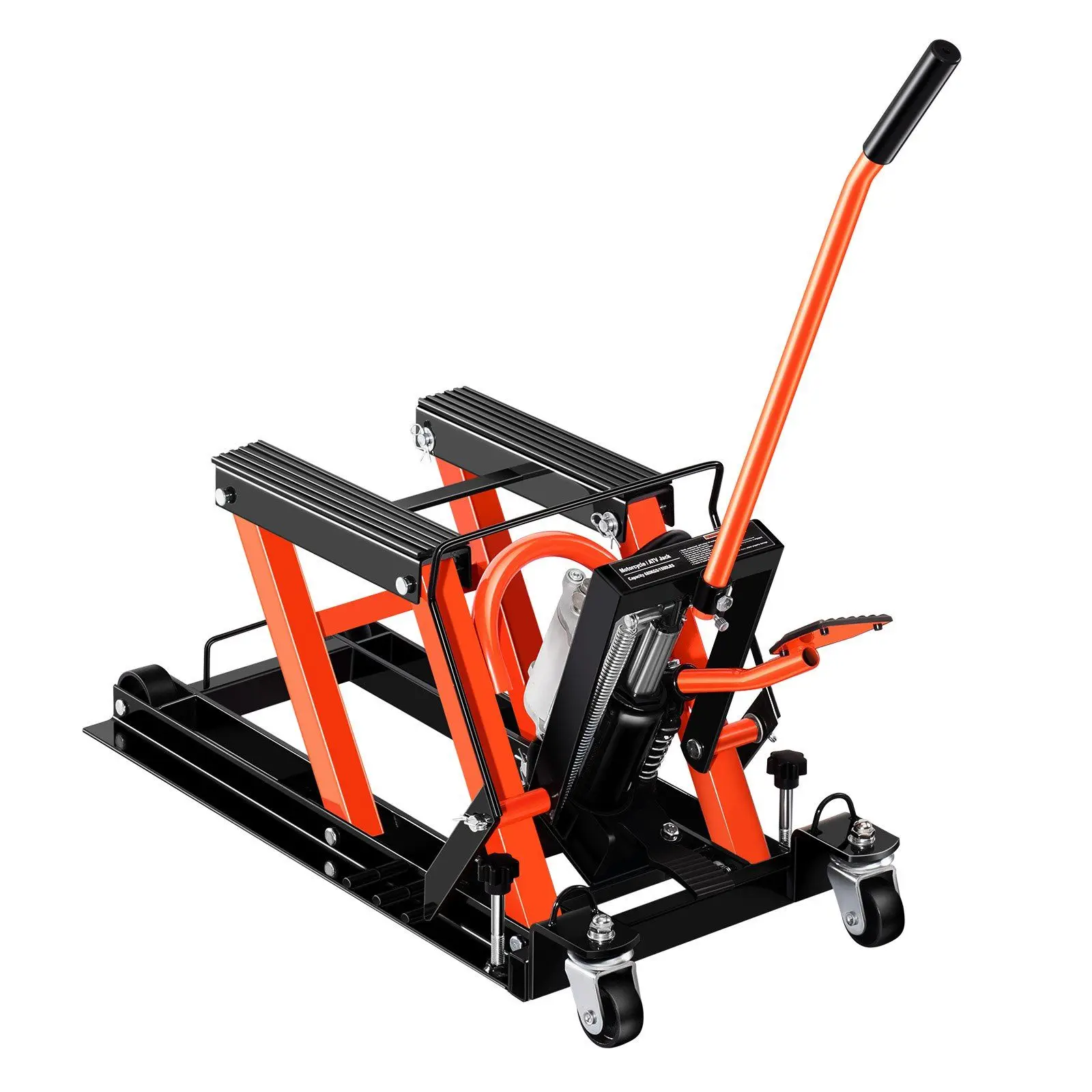 

1500lbs Hydraulic & Pneumatic Motorcycle Jack Lift Hoist Stand Bike 2-Caster