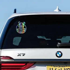 15.5x13.5cm Baby on board car car stickers car body body rear window bumper pvc décor vinyl decal auto tuning accessories 11 Main Sales Sticker for Crack Walking - №9