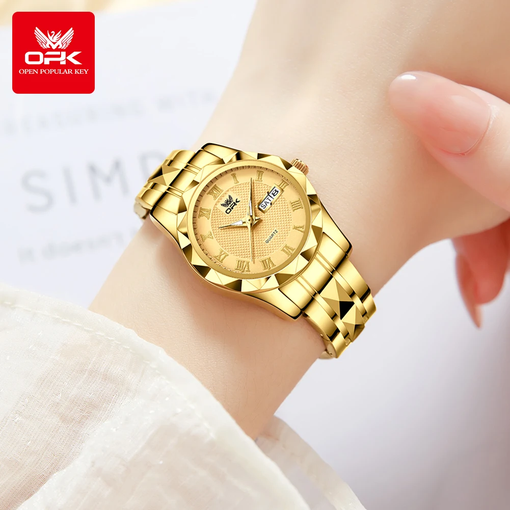 ساعة كوارتز مقاومة للماء من Opk للنساء ، متعددة الاستخدامات ، ترفيهية ، علامة تجارية ، من Opk
