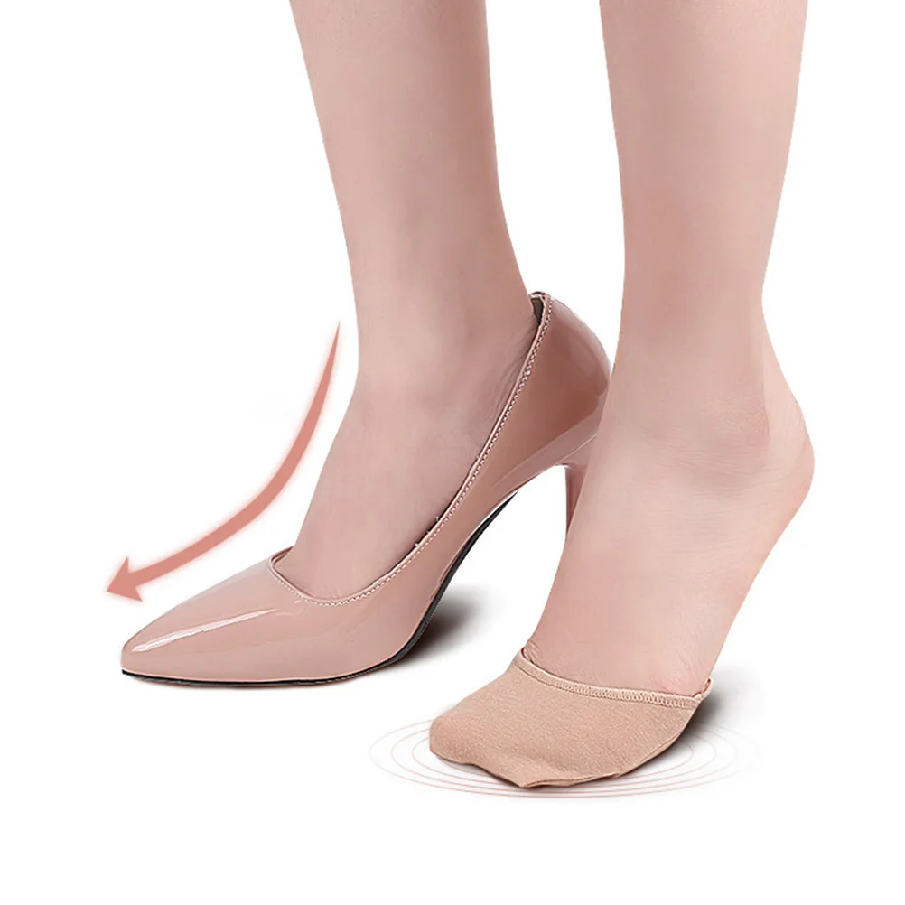 

Anti-slip Front Foot Pad Half Socks Seamless Liner Cushion for Women High Heel Shoes Cotton Inserts Breathable Comfortable