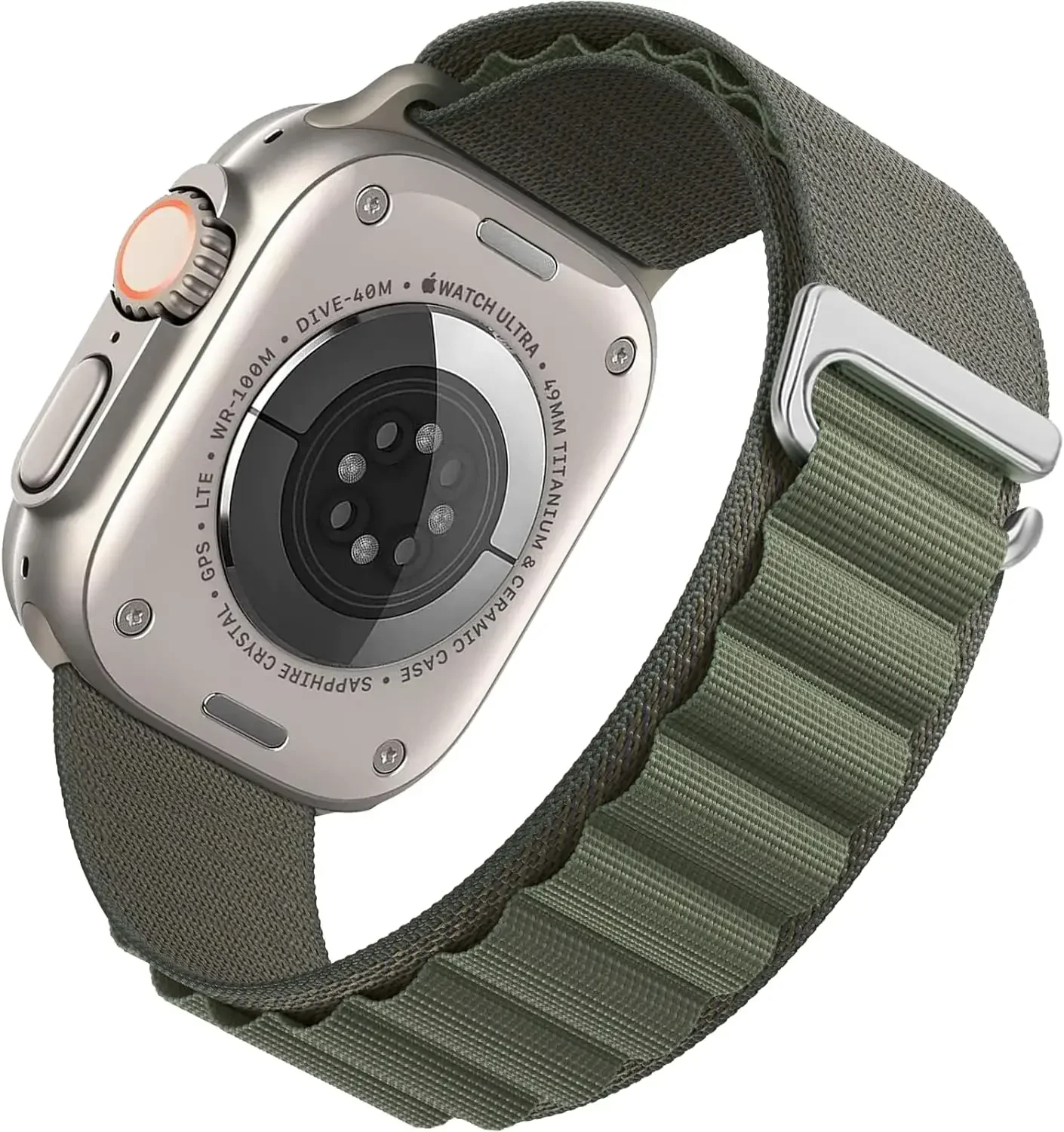 アルパインループストラップ Apple Watch 9 8 7 6 5 4 SE 45mm 41mm 44mm Ultra 3 2 バンド 49mm ナイロンブレスレット iWatch 11 10 46mm 42mm correa対応