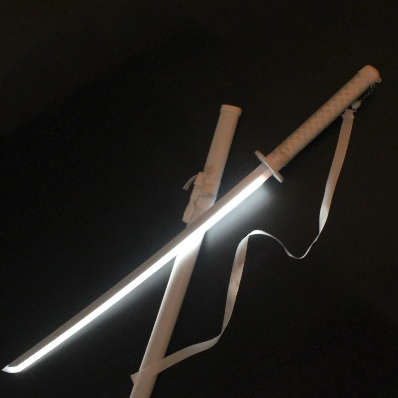 BLEACH Katana Luminous Sword Sode no Shirayuki  Character Cosplay Stage Props with Belt and Sword Holder Halloween Gift