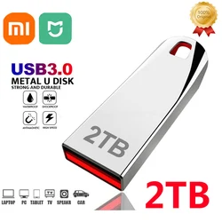 Unidades Flash Xiaomi de 2TB 3,0 Pendrive de alta velocidad de Metal 1TB 512GB unidad USB portátil SSD Memoria Flash Disk adaptador de TYPE-C