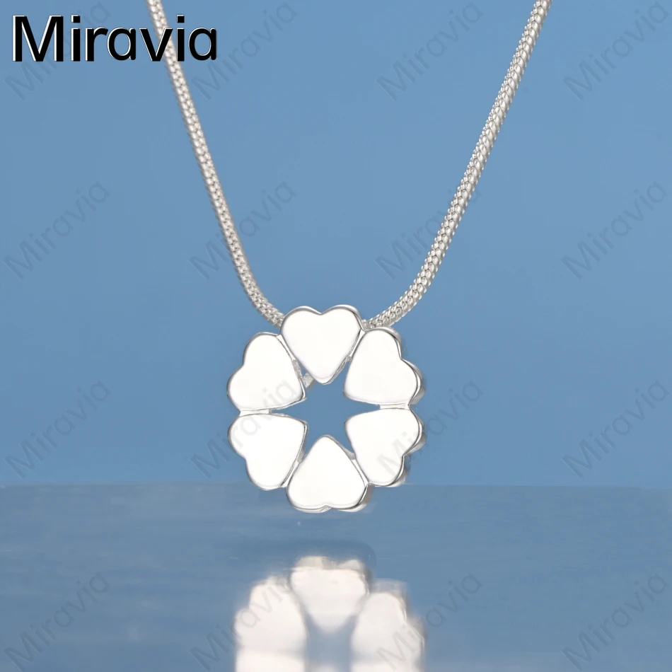 

Miravia 925 Sterling Silver Six Love Small Circle Pendant Necklace Women'S Unique Gift Versatile Banquet Jewelry