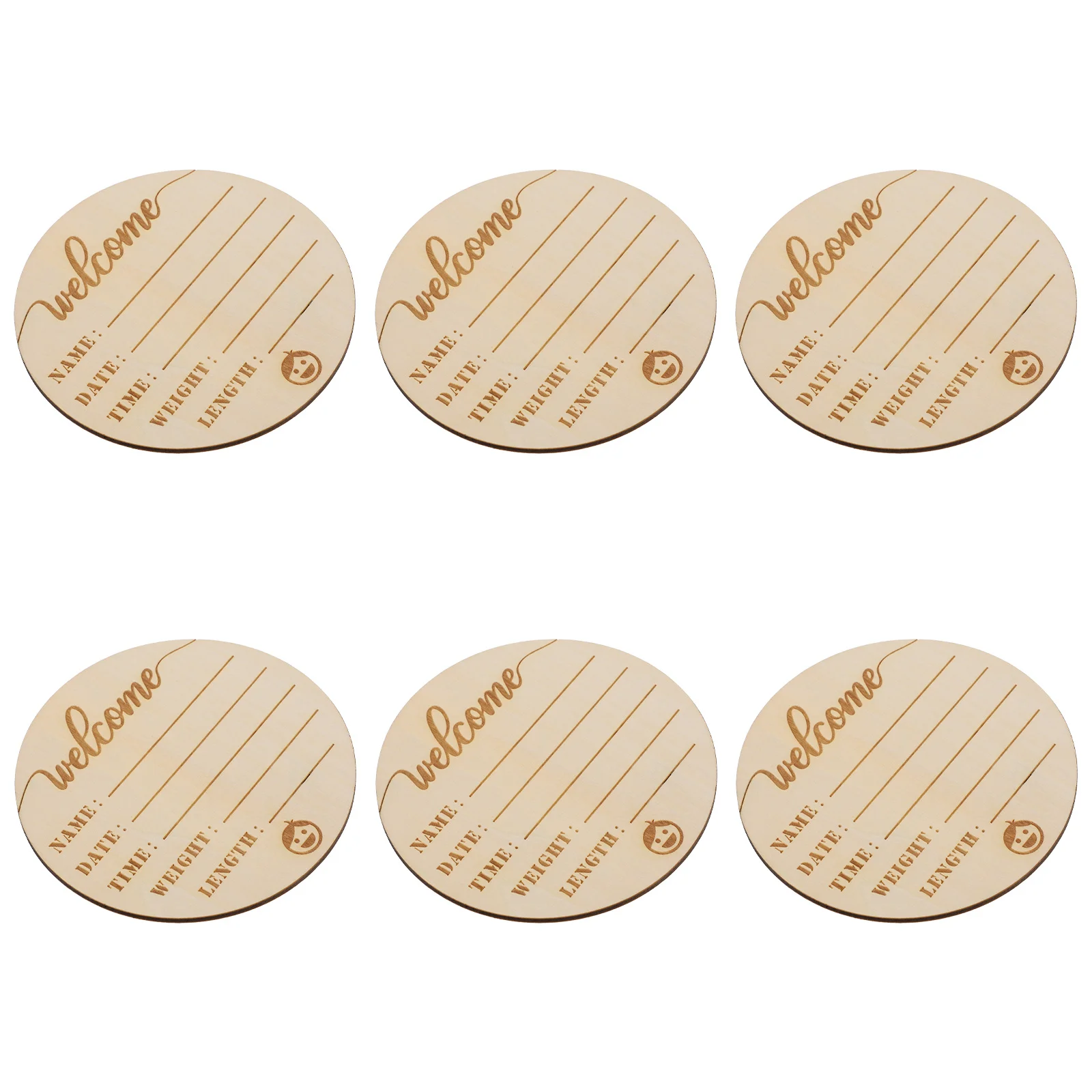 

6Pcs Baby Monthly Announcement Signs High Quality Material Safe Use Kids Baby Birth Signs Infant Announcement Cards