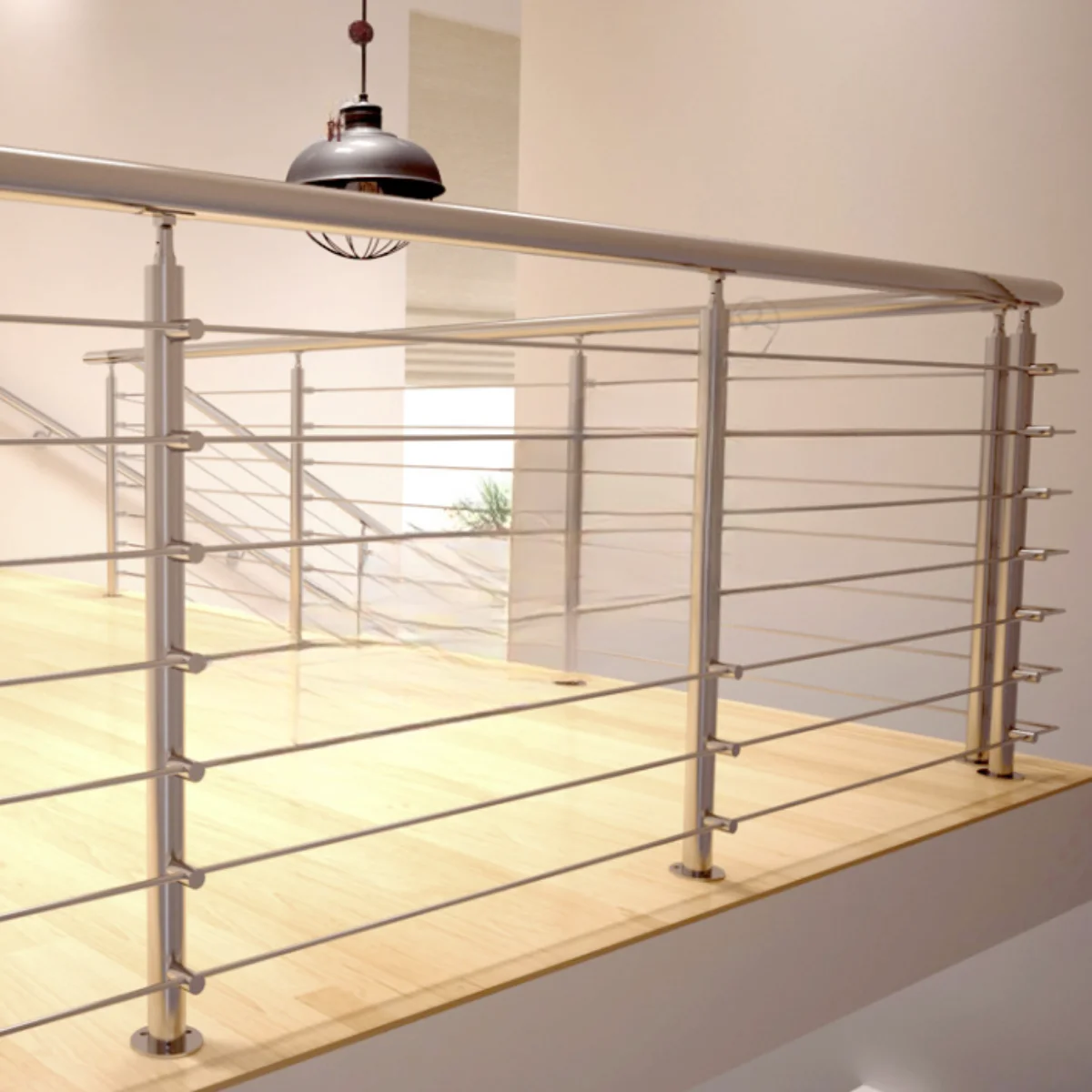 التخصيص الدرابزين والدرابزين الأنيق في الأماكن المغلقة والخارجية 304 الفولاذ المقاوم للصدأ نحى الأنابيب المستديرة المقاومة للصدأ