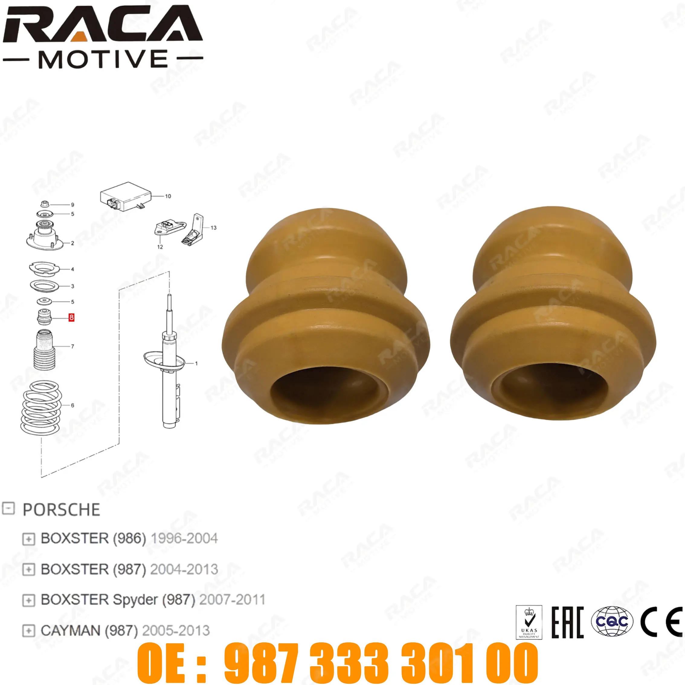 

Для Porsche Cayman 981 982 Boxster Spyder 718, резиновый буфер заднего амортизатора 98733330100 98133350500 98733330101