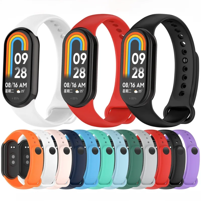 Bracelet en silicone étanche pour Xiaomi Mi Band 8-8, ceinture de sport NDavid, bracelet mield8, bracelet intelligent, accessoires de bracelet de montre