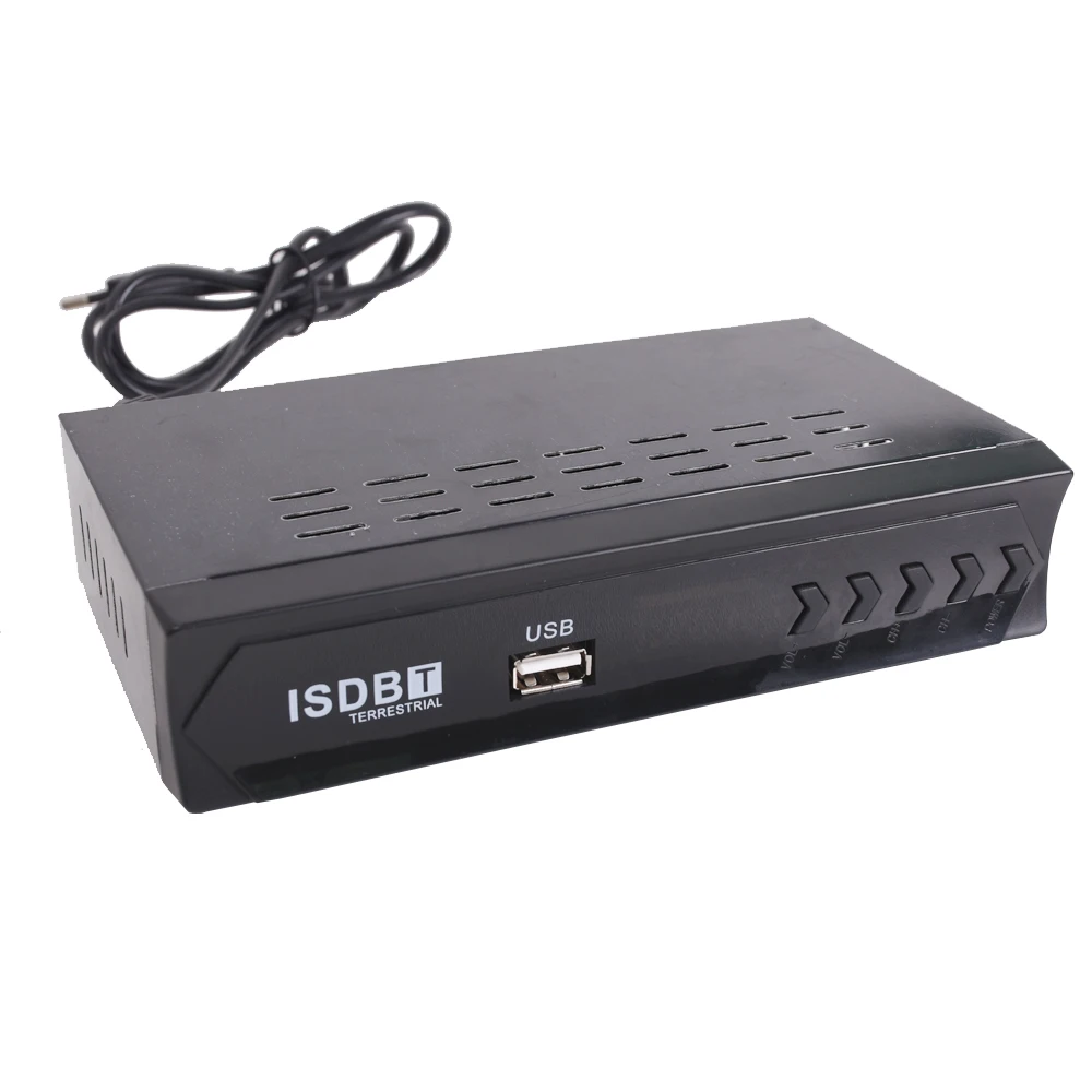 ISDB-T Set Top Box 1080P HD Terrestrial Digital Video Broadcasting TV Receiver with HDMI RCA Interface Cable for Brazil/Chile