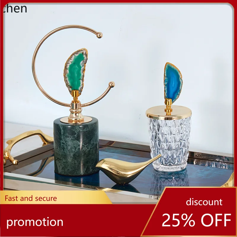 

ZML glass marble ornaments, high-end home decor for living room and wine cabinet, geometric decorative crafts