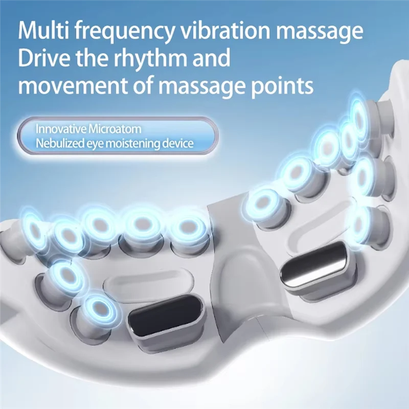 

Steam Eye Massager With Warm Spa, Kneading Acupressure Therapy, And Bluetooth For Relieving Eye Fatigue