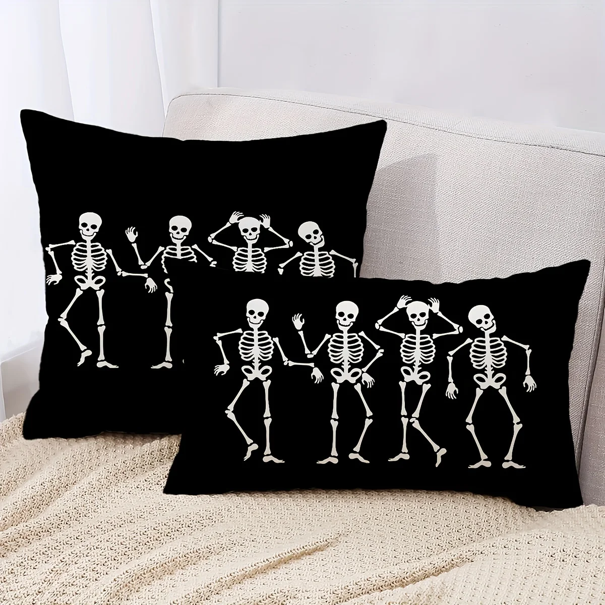 Halloween Throw Pillow Covers, Double Sided Printing Throw Pillowcase Living Room Decor Polyester Fabric 35x100cm 50x150cm