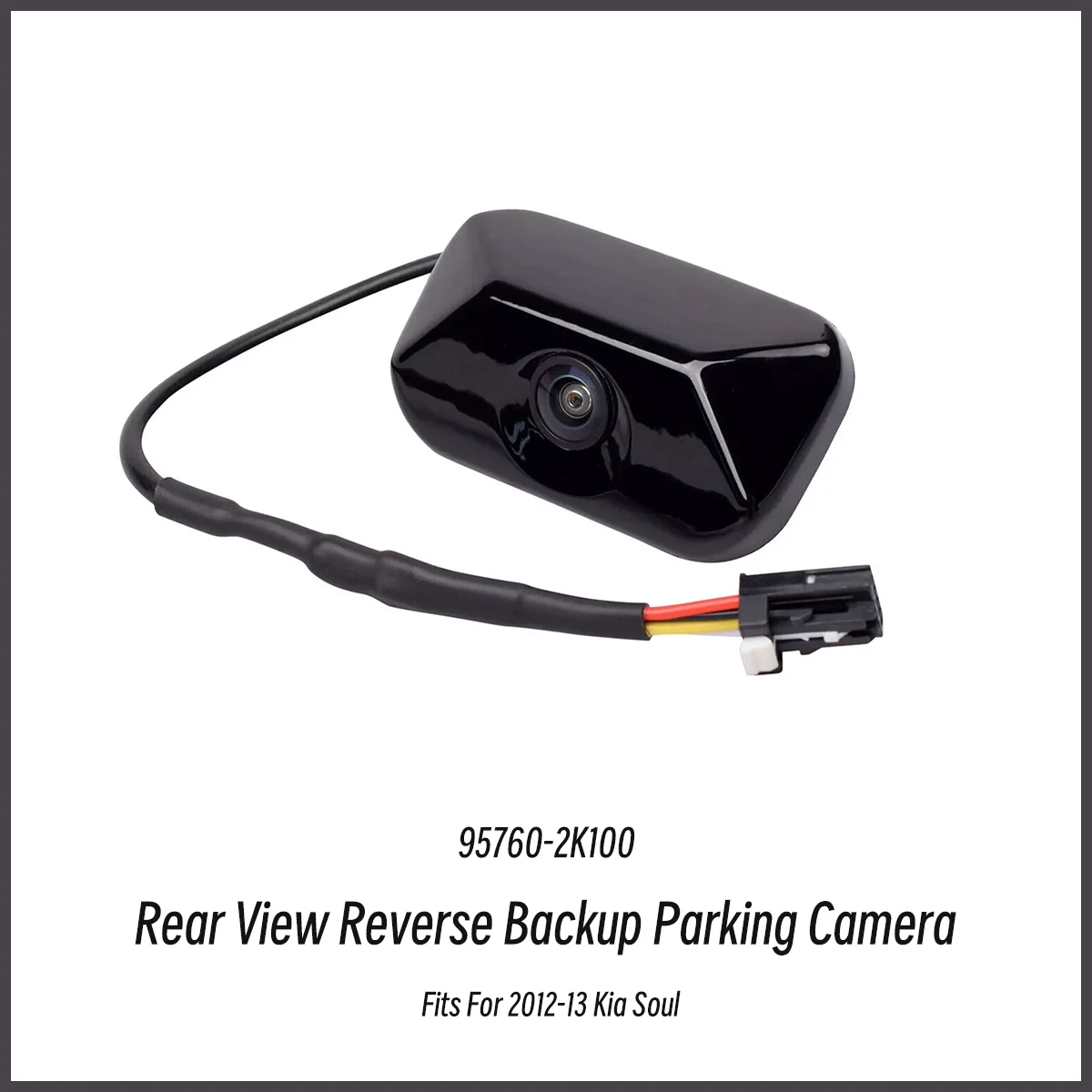 

95760-2K100 Rear View Backup Camera Fit Kia Soul (AM) 2010 2011 2012 2013 Parking Assist 957602K100 (Black)