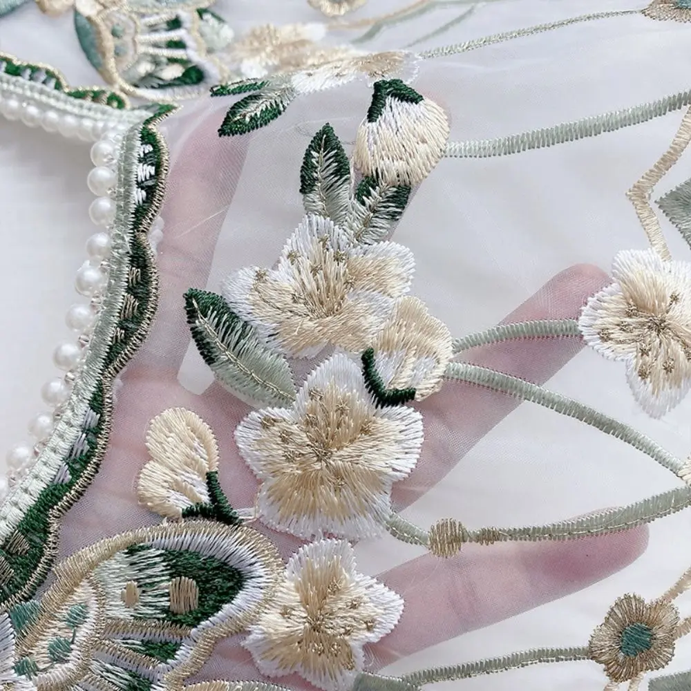 Китайский вышитый детский искусственный воротник с бабочкой и цветком, универсальный накладной воротник, высокое качество, искусственный воротник с жемчугом для девочек