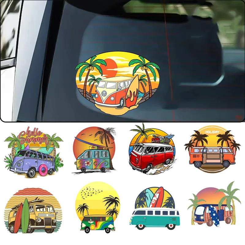 

Fashionable Camping Travel Car Sticker – Decorative Decal for Laptop, Car Bumper, Rear Window, and Motorcycle