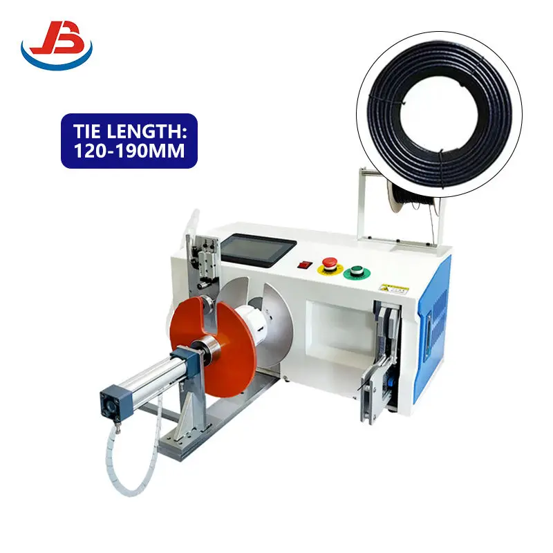 Automatic Meter Counting Wire Cutting Coiling Machine USB Power Cable Adjustable Length Circle Shape Winding 8mm Diameter 1.5kg