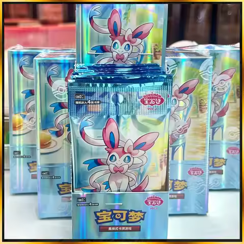 In Stock Original Pokemon Chinese Cards GemPack Vol2 Eevee Booster Box PTCG Trading Cards Collectible Competition Game Gifts