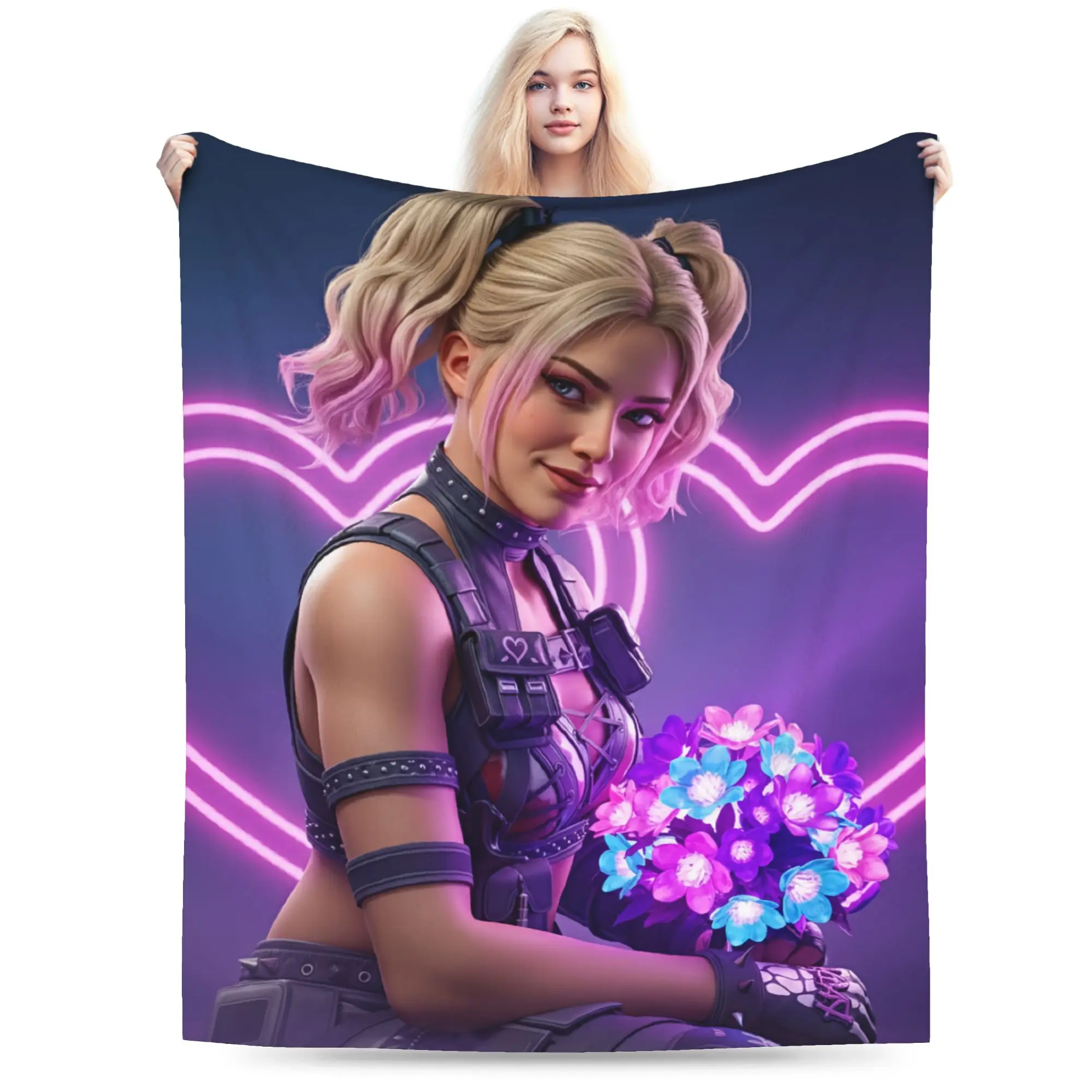 Super Soft A-Alexa Bliss Throw Blanket Premium Flannel Fleece Lightweight Wrestler  Bed Blanket Cozy Fluffy Blankets All Season