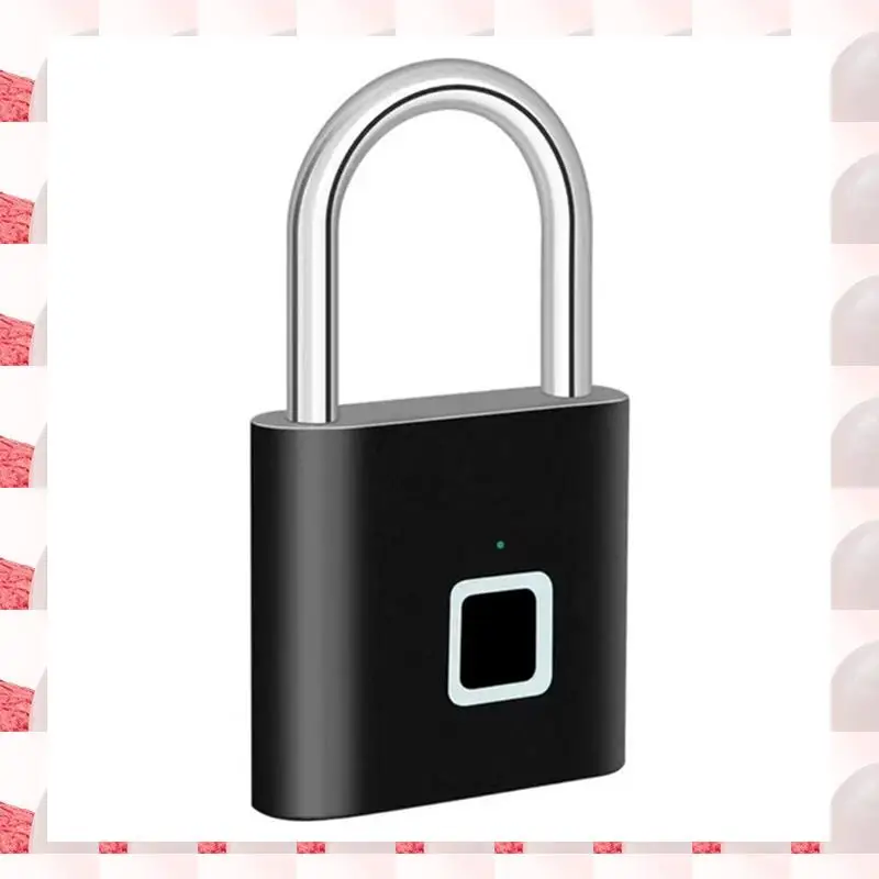 

ABGN Keyless USB Charging Fingerprint Lock Smart Padlock Waterproof Door Lock Portable Anti-Theft Padlock