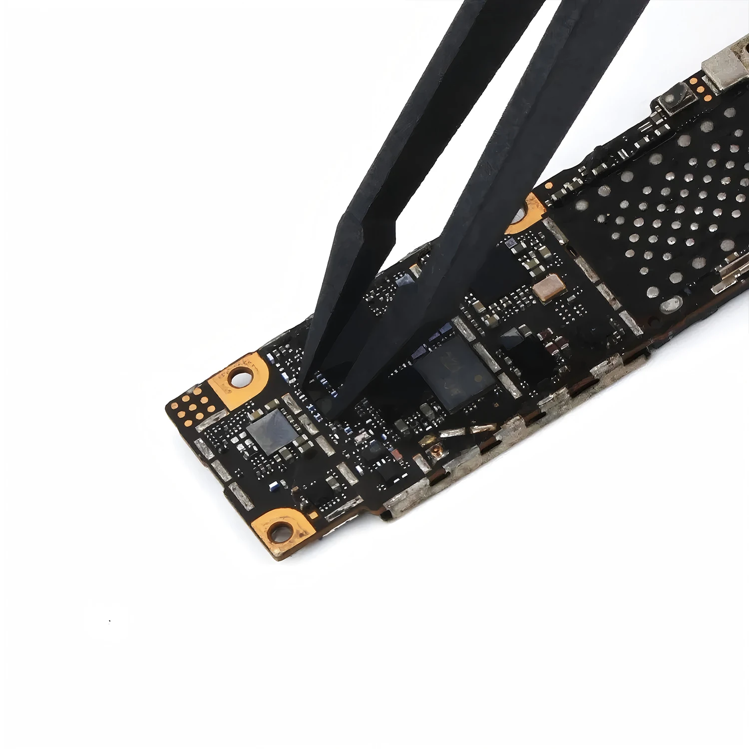 FIXFANS 8Pcs Anti-static ESD Plastic Tweezers Set Pointed Flat Curved Tips Tweezers for Electronics Phone PCB Repair Tools Kit