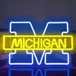 Michigan Neon Signs LED Neon Light Sign Light Up Neon Signs Wall Decor for Man Cave Bar Decor Store Club Bistro