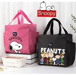 Snoopy Portable Lunch Drink Carrier Insulated Bag Fresh Cooler Pouch Food Thermal Box Tote Picnic Container Bags Cute Kids Gift