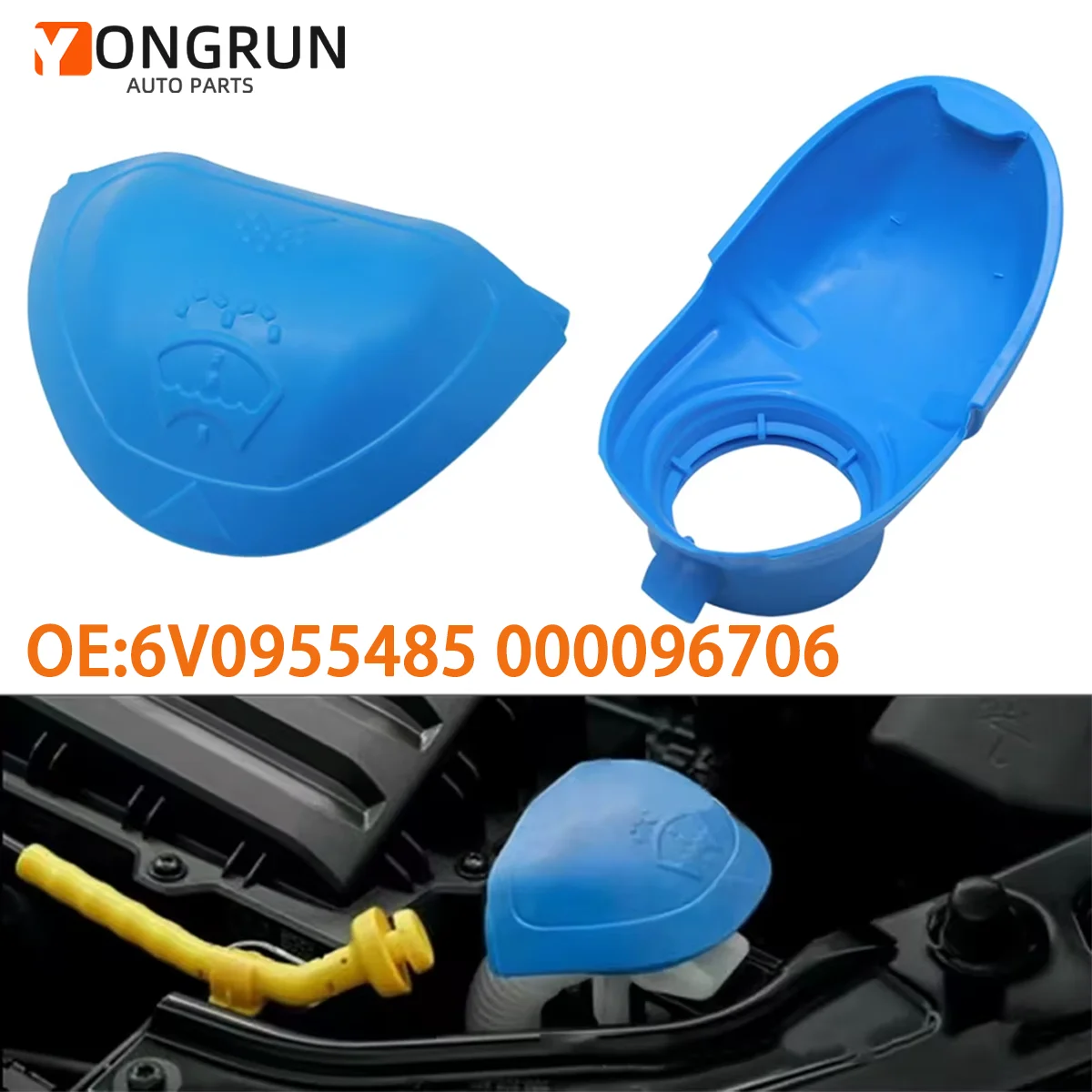 

1/2/5/10PCS Car Windshield Wiper Cleaning Fluid Reservoir Cover Suitable OE 6V0955485 000096706 Automotive Accessories﻿