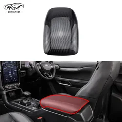 1pc ABS Carbon Fiber Color Storage Box Cap Cover Trim for Ford Ranger Everest 2023