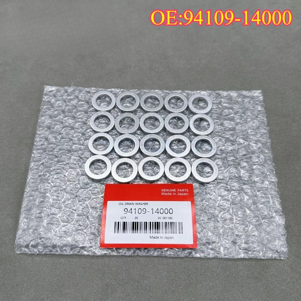 

High quality New For 20Pcs 94109-14000 Honda Accord Civic CRV CRZ HRV Acura 14MM Oil Drain PlugCrush Washers Gaskets 9410914000